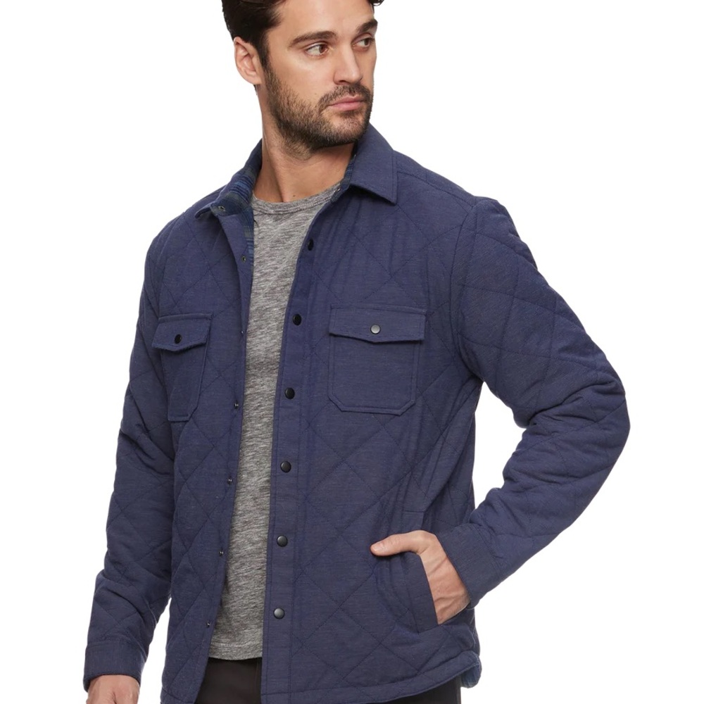 UNTUCKit Men's Navy Quilted Jacket